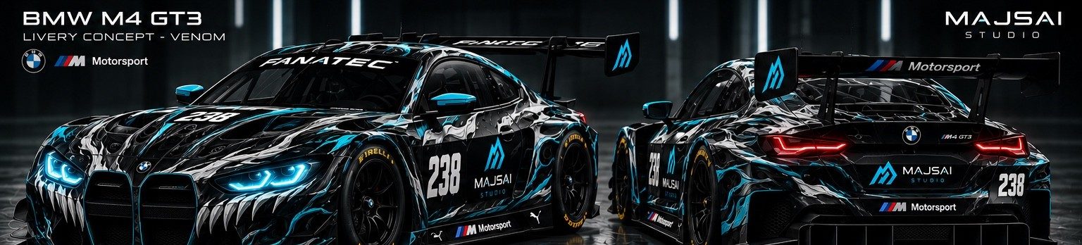 Conceito da livery VENOM para BMW M4 GT3
